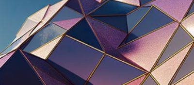 Abstract 3D Rendering of Polygonal Architecture Background